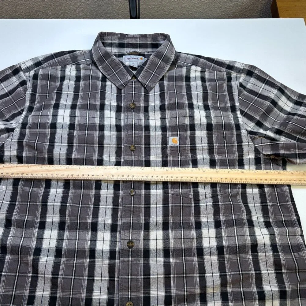 Carhartt Rugged Flex Plaid Work Shirt Relaxed Fit Men's XL - Picture 8 of 8